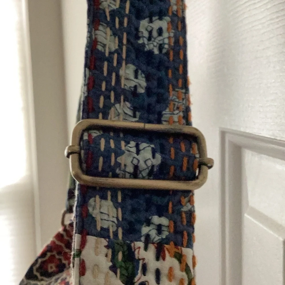 Ruggine handmade shoulder crossbody boho bag duffle purse patchwork look kantha